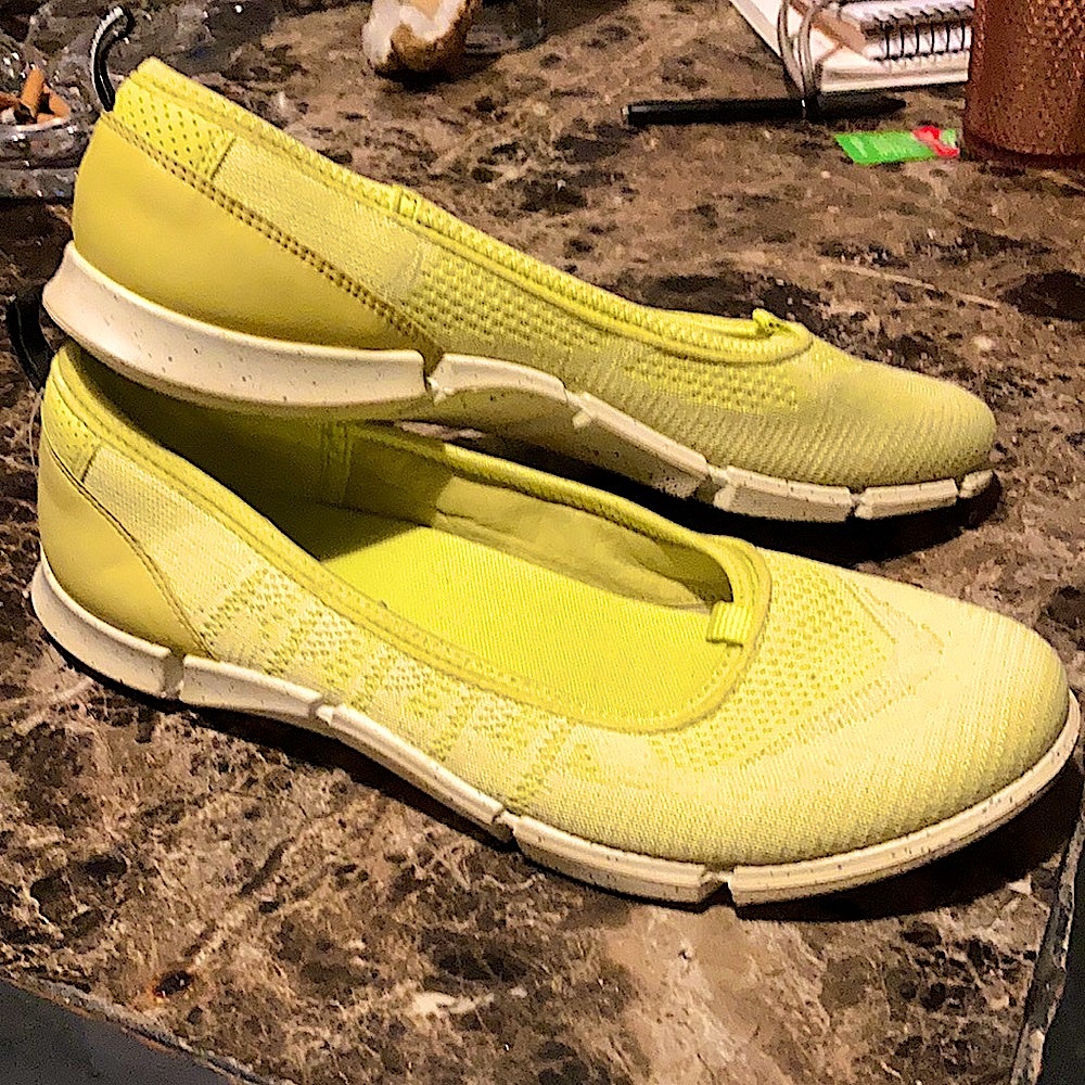 Ecco flats lime green NWOB